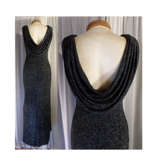 Long Black Gown Dress Dexy Low Back Size 10 Formal - Picture 4 of 8